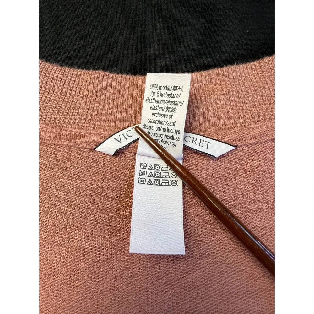 Victoria's Secret Lounge Set XL Pink Modal V-Neck Tunic Jogger Pajamas 2PC Sleep